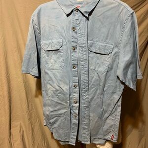 Wrangler Light Blue Button-Up Men's Shirt